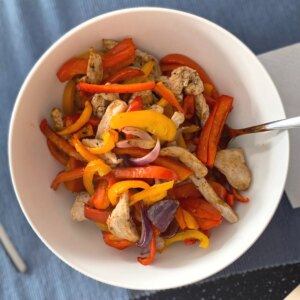 Air fryer turkey fajitas