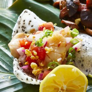 Scallop ceviche (kinilaw na scallops)