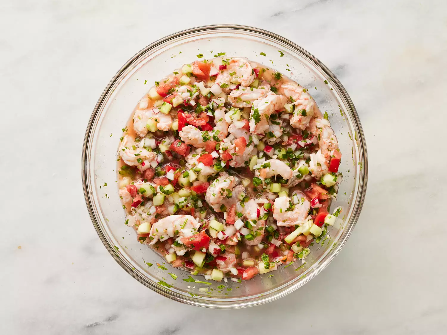 All ingredients marinading together for one hour.
