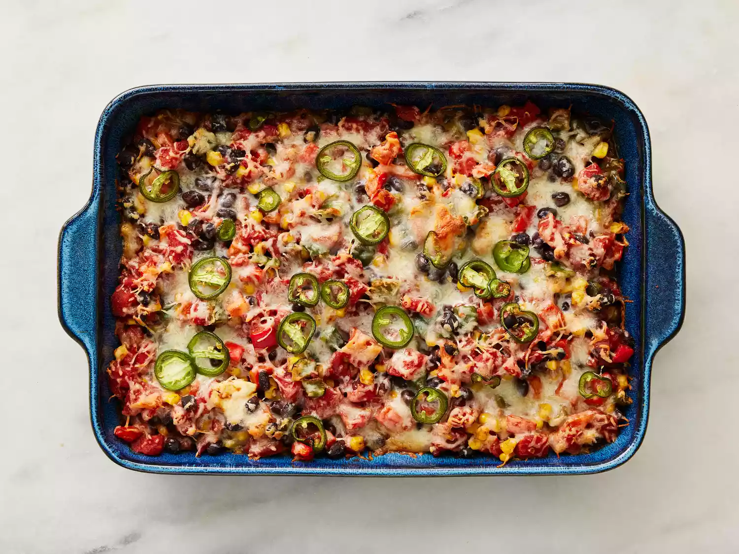 Mexican bake after baking for 45 minutes.