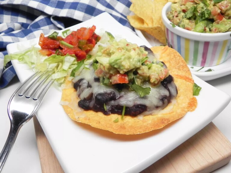 Black bean tostadas
