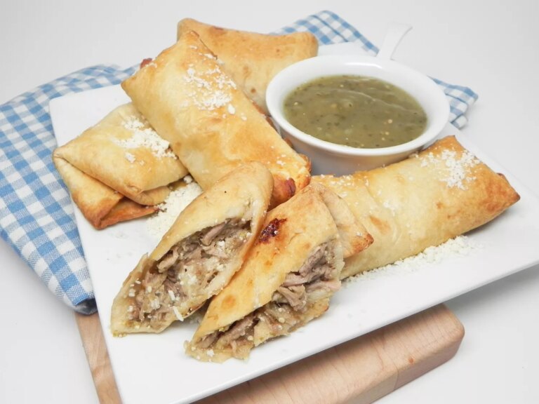 Air fryer chile verde burritos