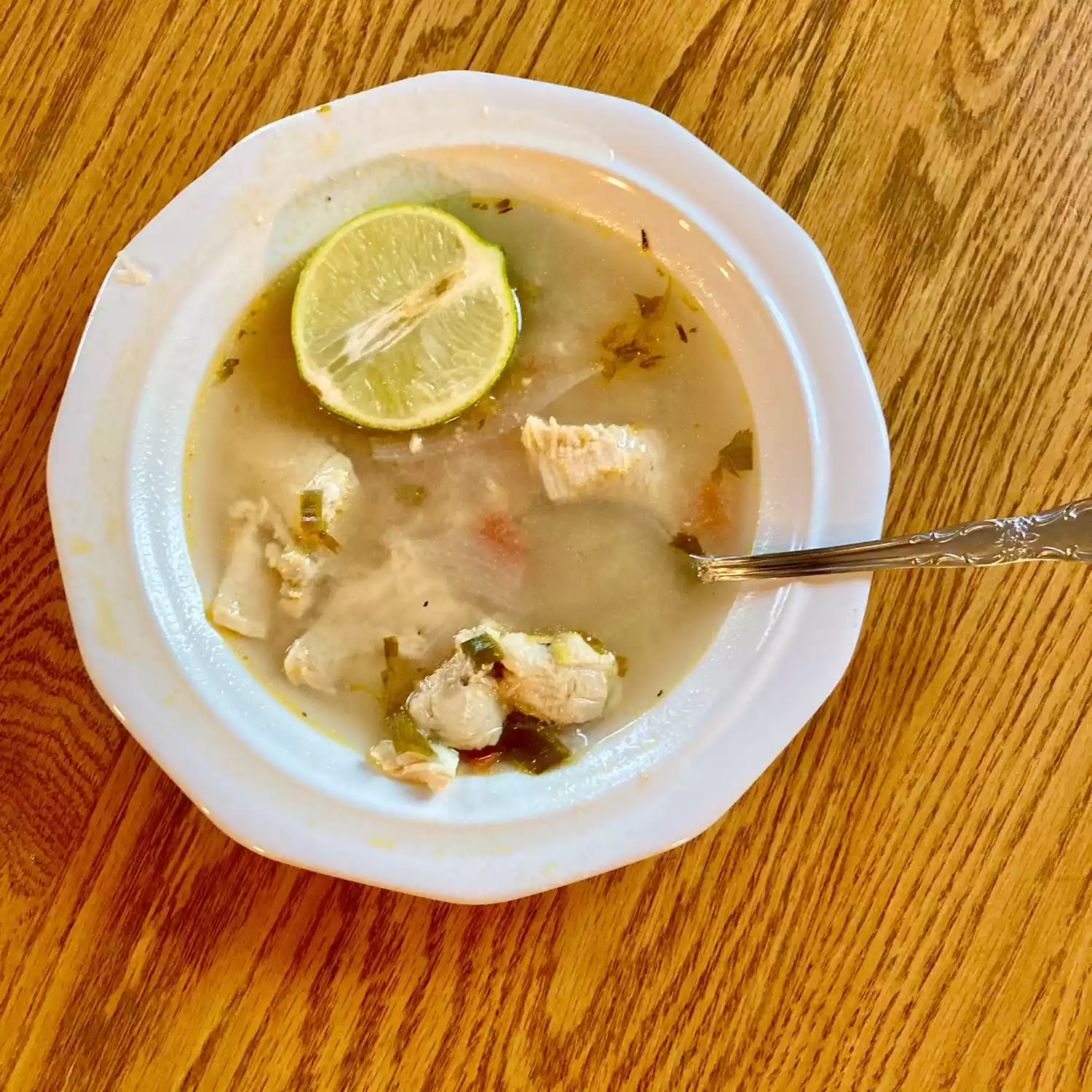 Sopa de lima (mexican lime soup)
