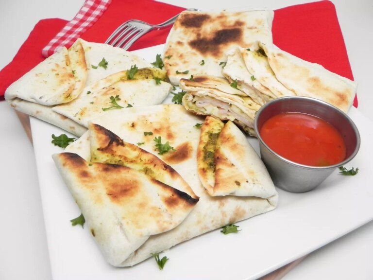 Turkey pesto toasterdilla