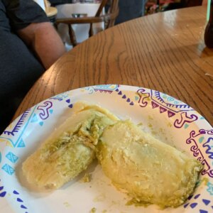 Green chicken tamales