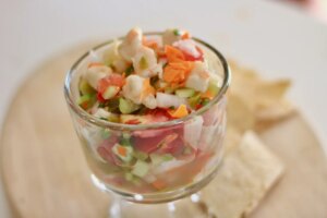 Shrimp ceviche baja style