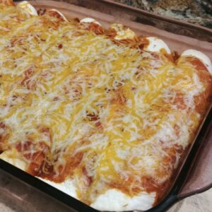 Easy creamy chicken enchiladas