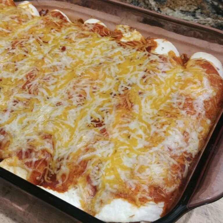 Easy creamy chicken enchiladas