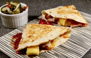 Hawaiian style quesadillas