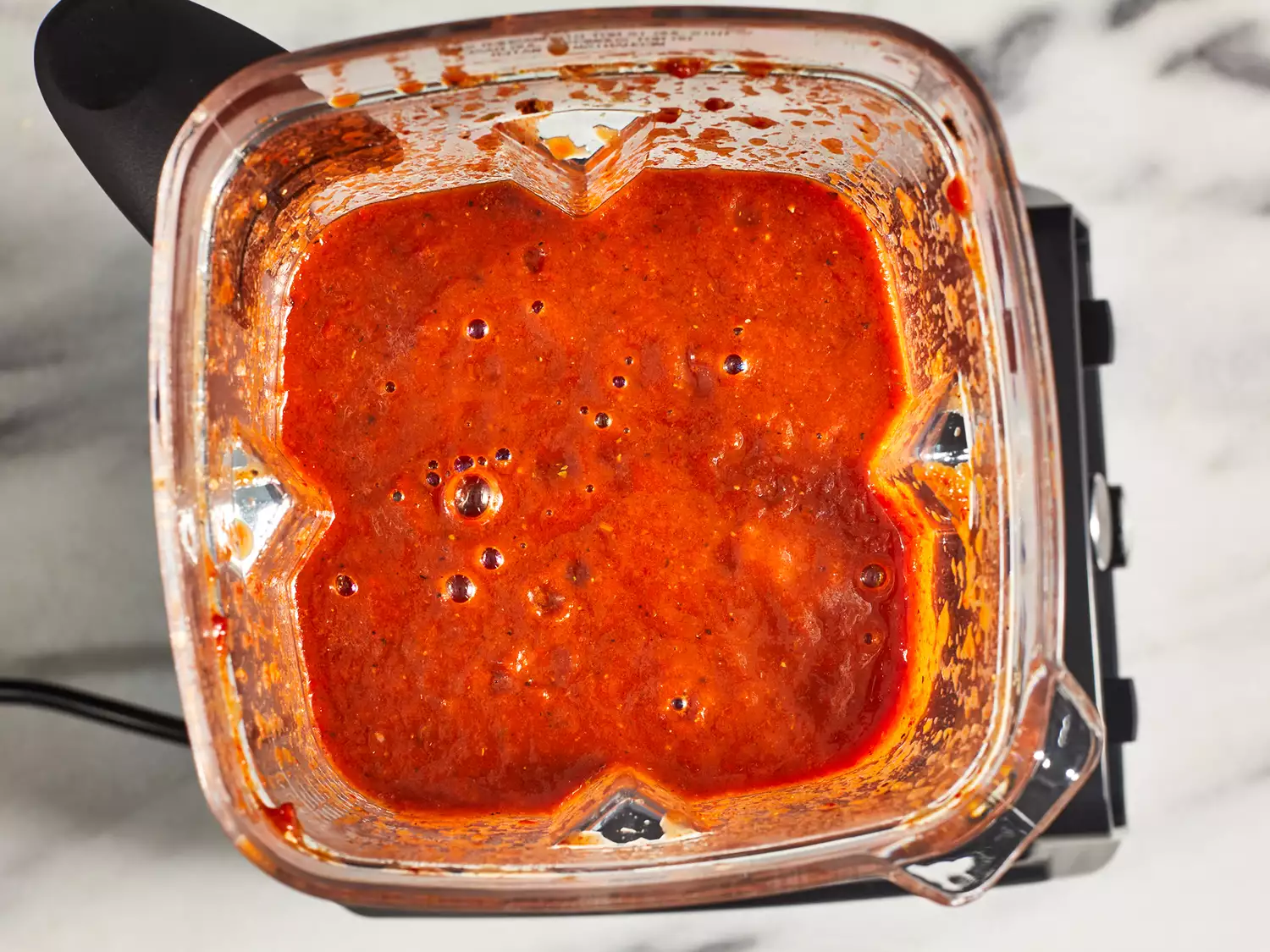 Add ingredients for chile mixture to a blender, process until combined.