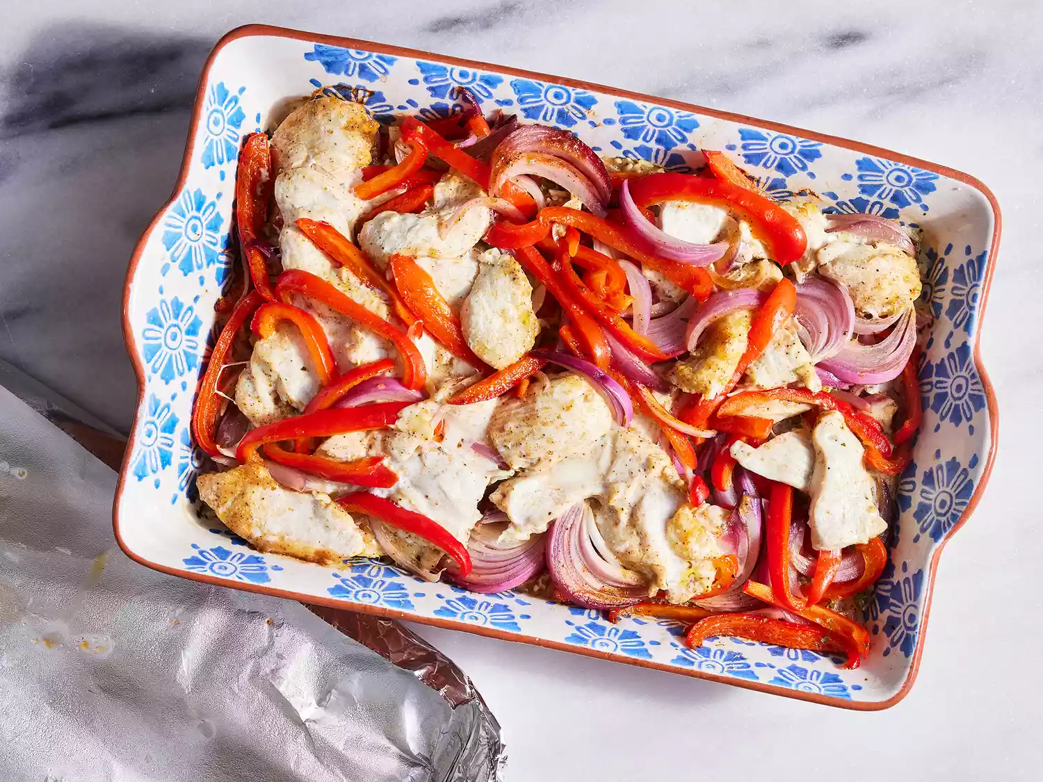 Bake until chicken is done cooking and rice is tender.