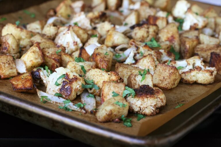 Roasted indian spiced vegetables