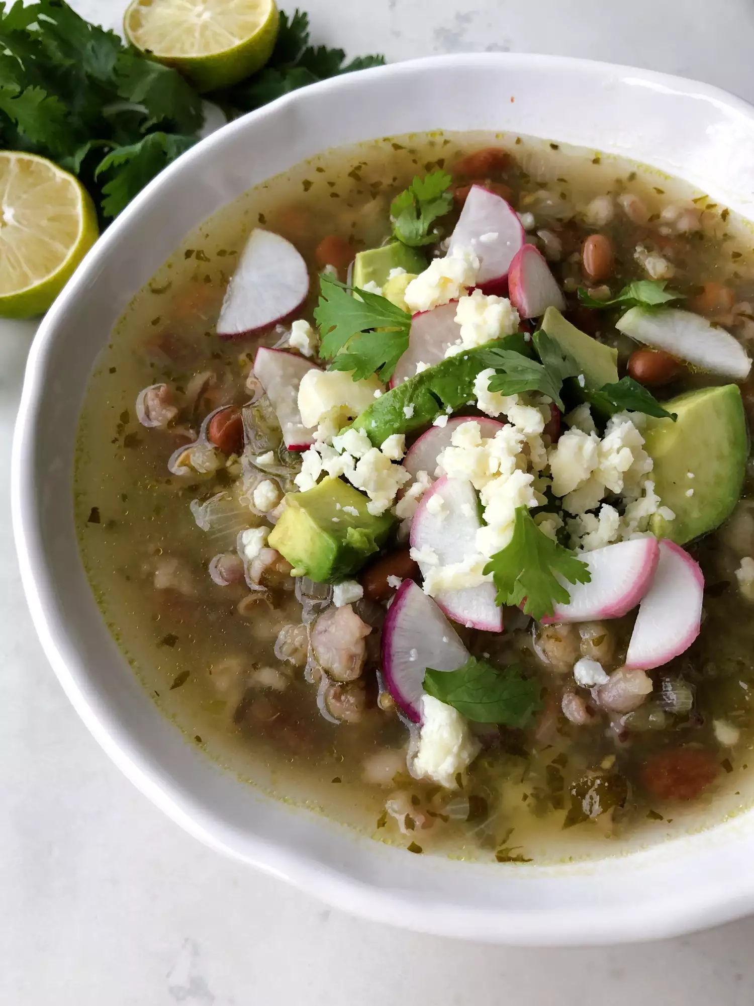 Instant pot® vegetarian pozole verde