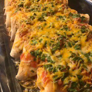 Vegetarian black bean enchiladas