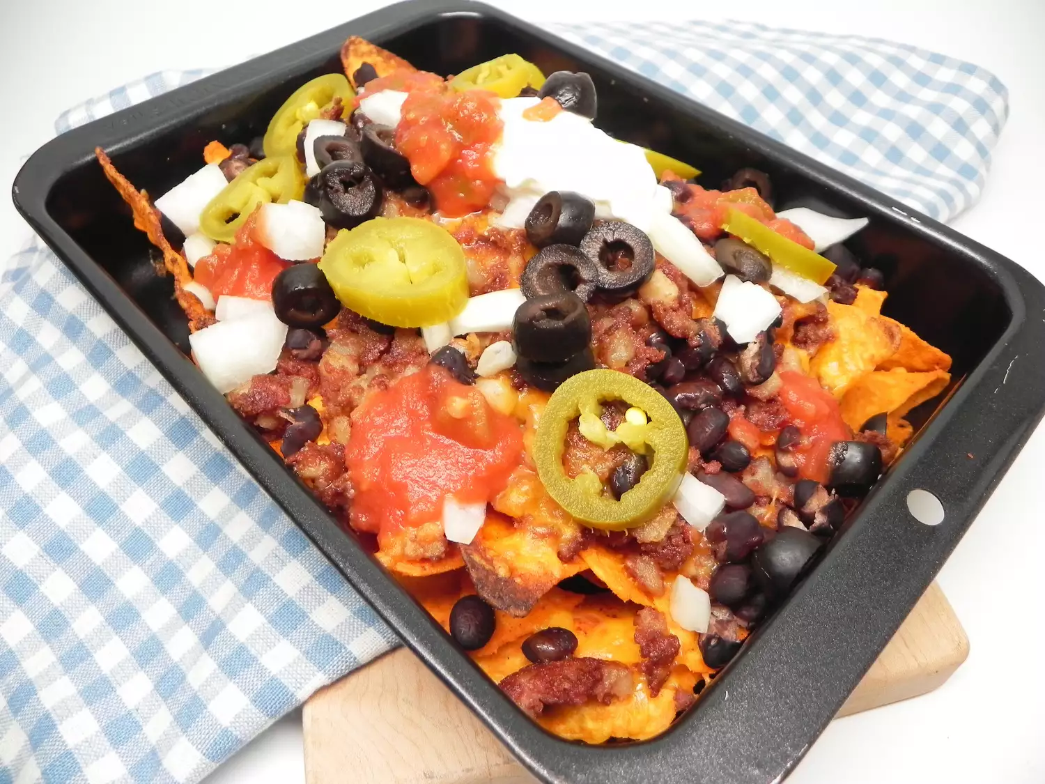 Corned beef hash nachos