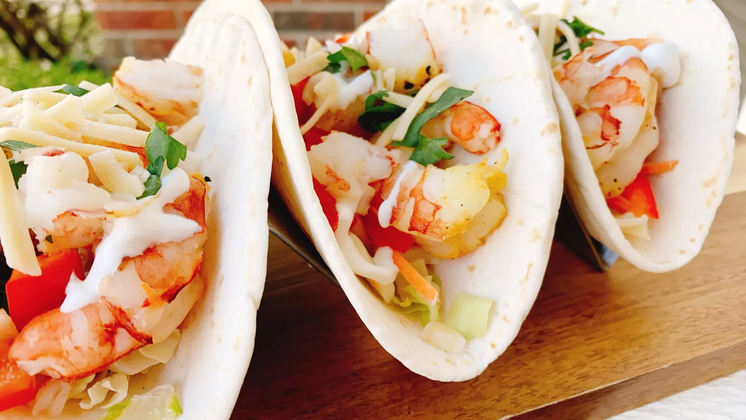 Twisted air fryer shrimp tacos
