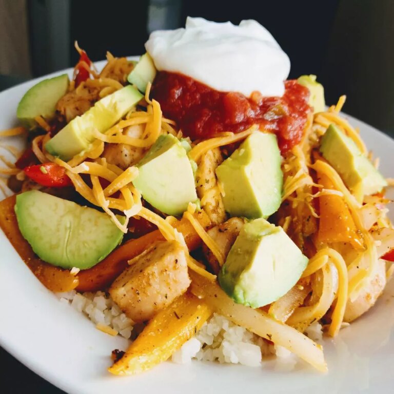 Chicken fajita bowl