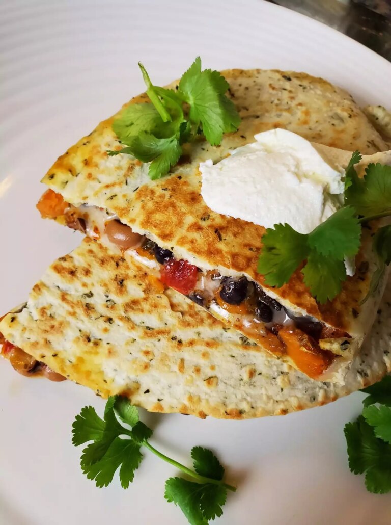 Sweet potato black bean quesadillas