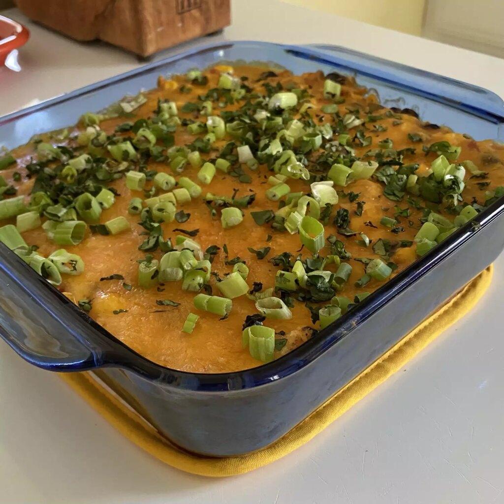 Chicken taco casserole