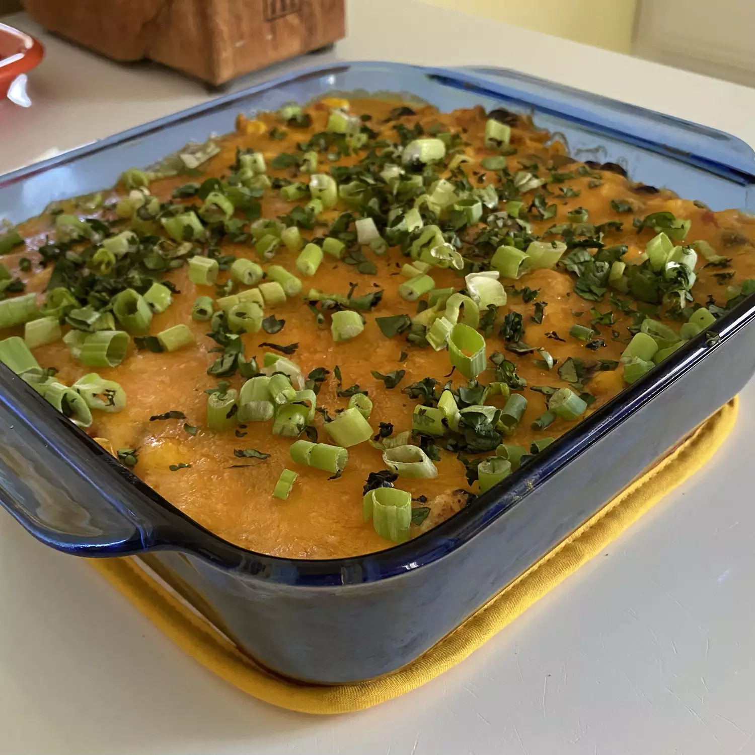 Chicken taco casserole