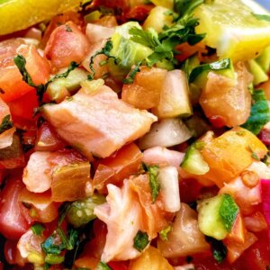 Salmon ceviche