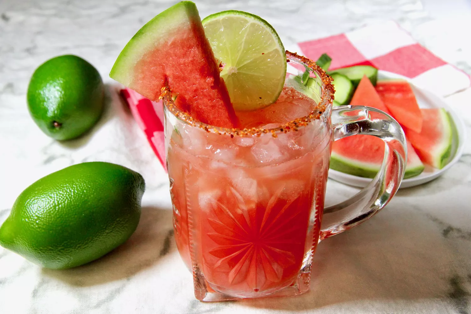 Watermelon cucumber agua fresca