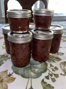 Autumn apple pear chutney