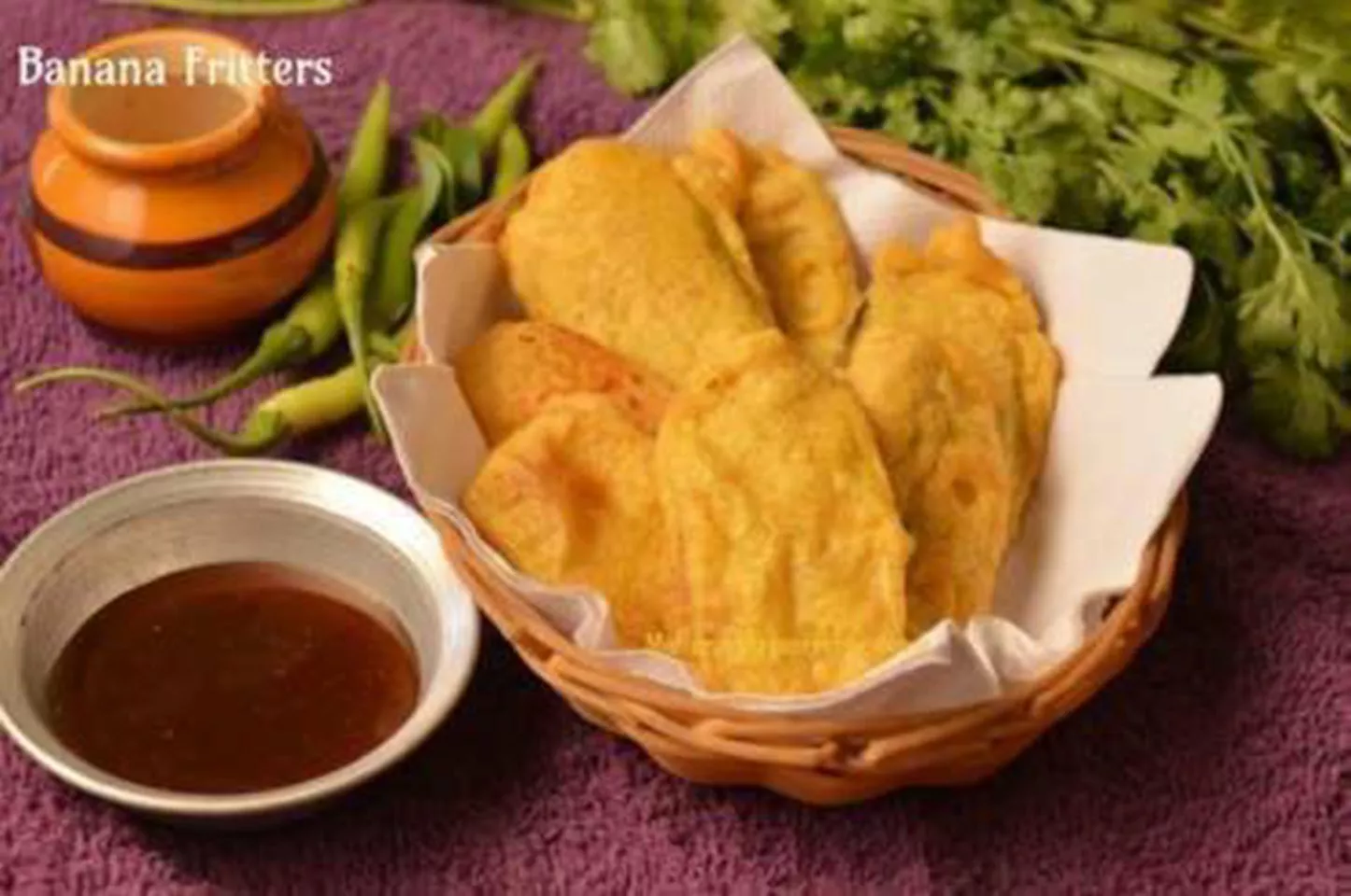 Green banana pakoras