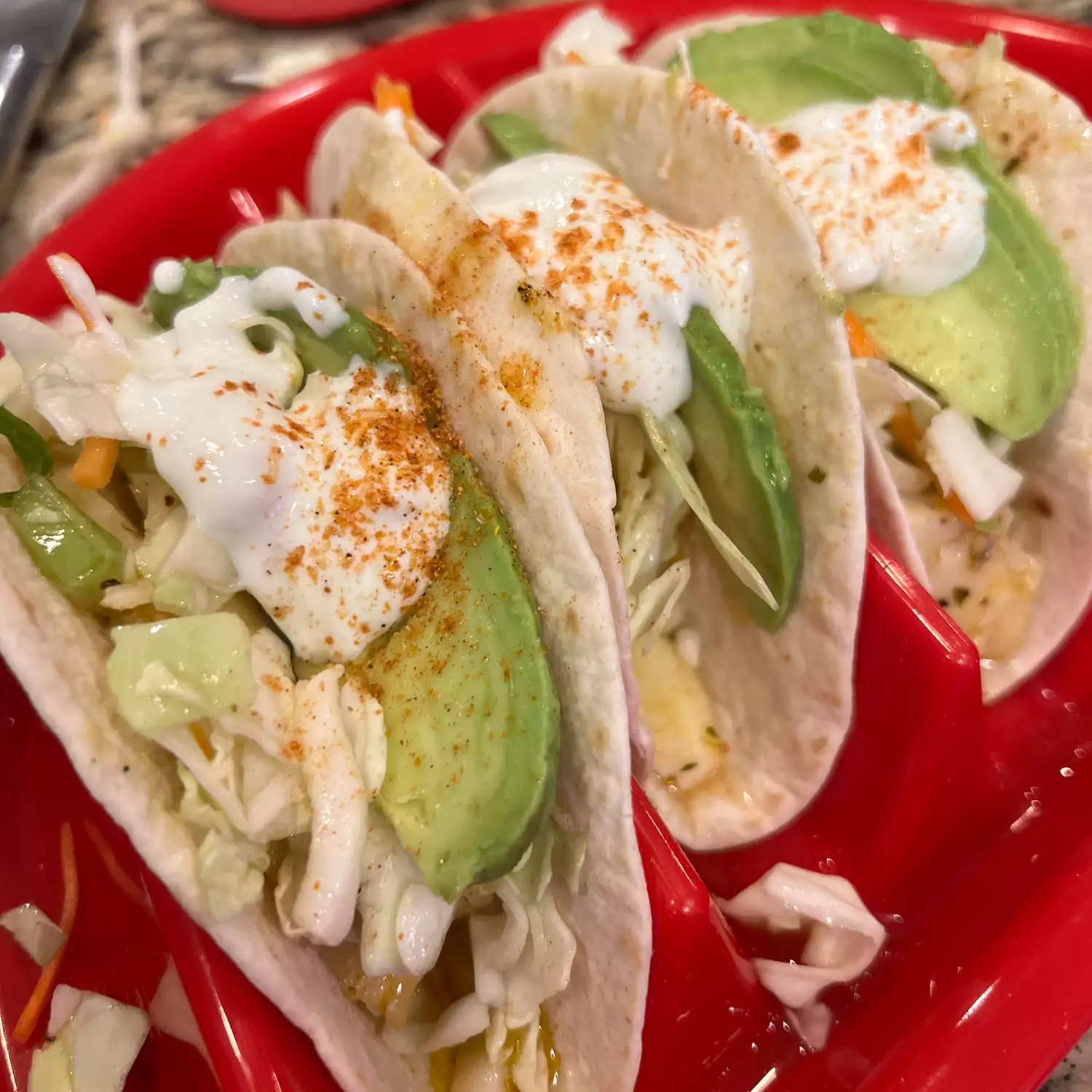 Baked cod fish tacos