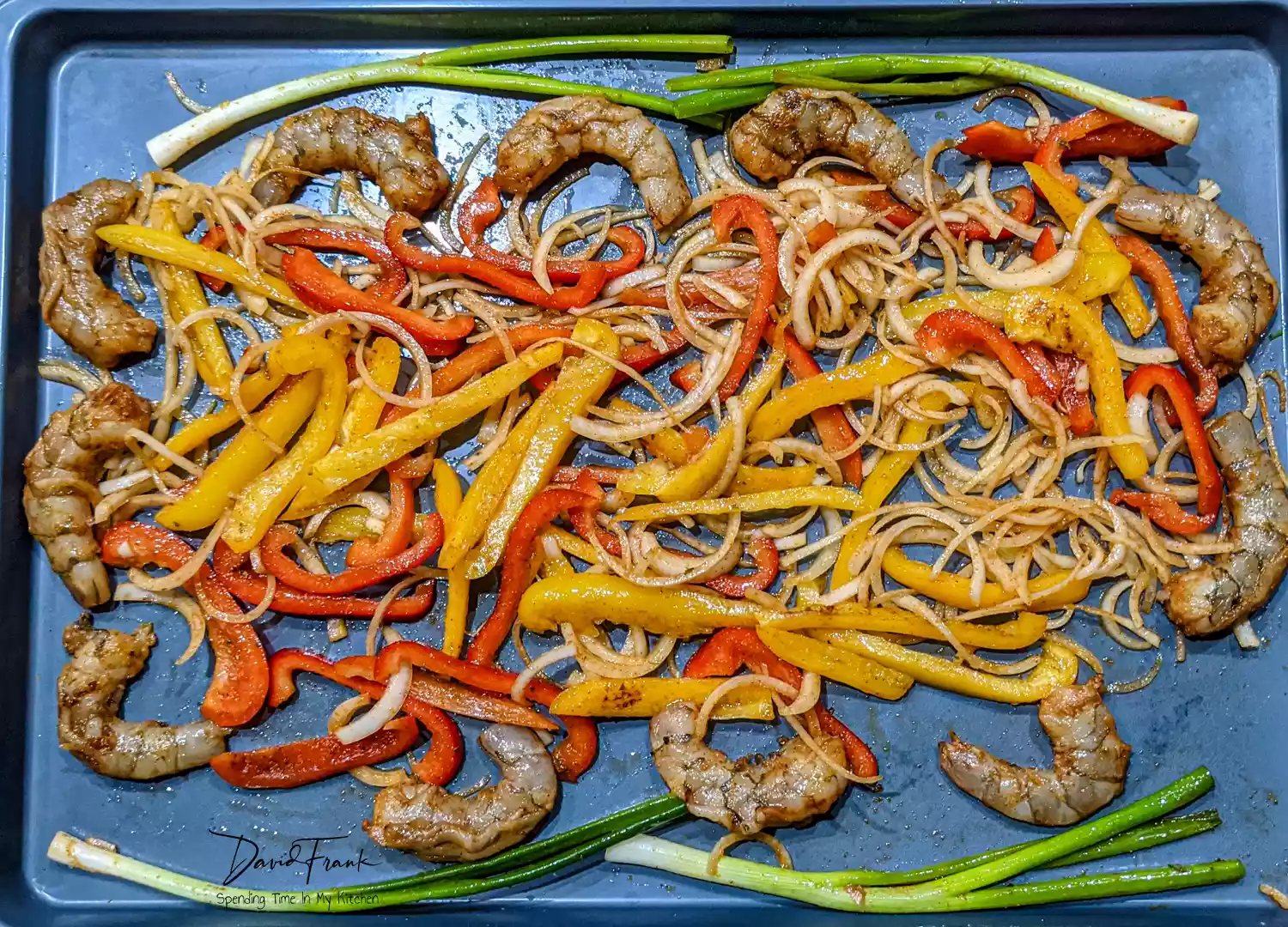 Easy sheet pan shrimp fajitas