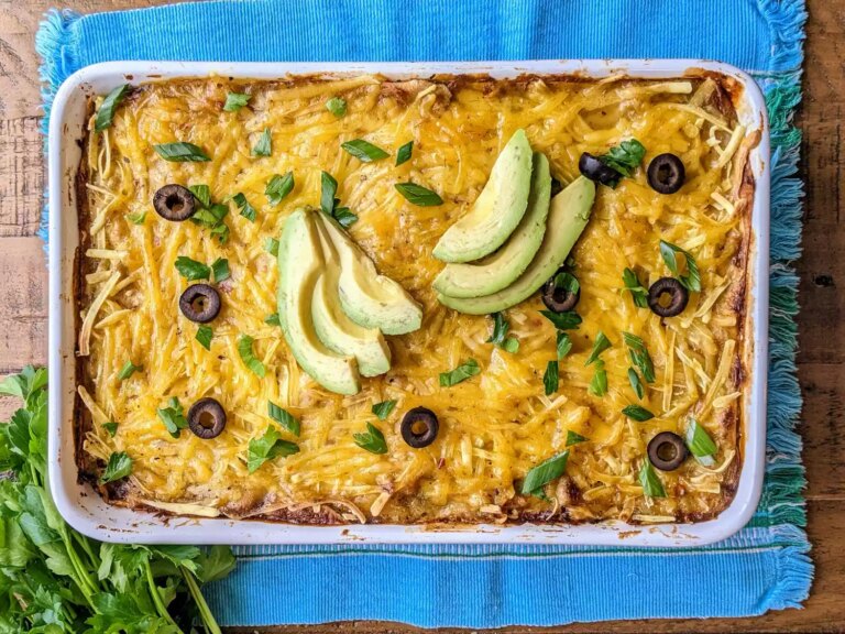 Vegan enchilada bake