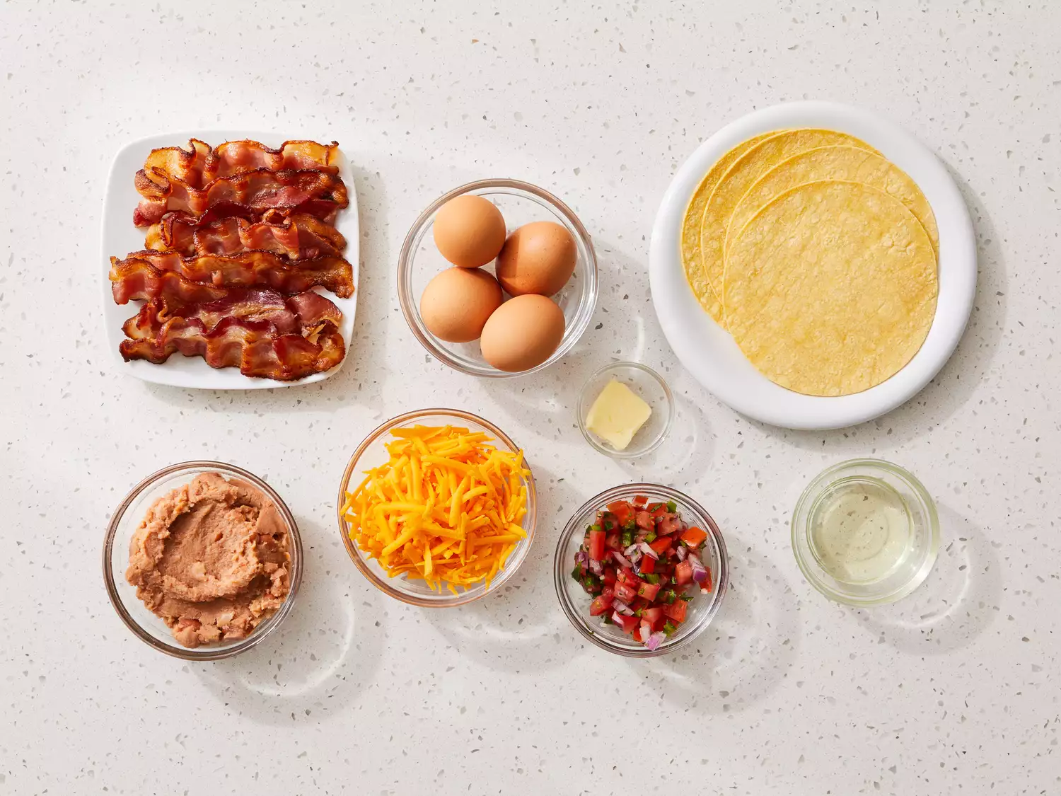Ingredients to make authentic Huevos Rancheros