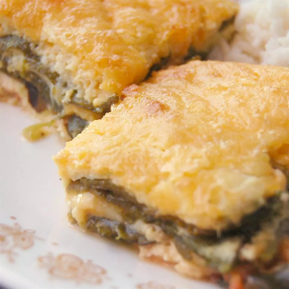 Baked beef chiles rellenos casserole