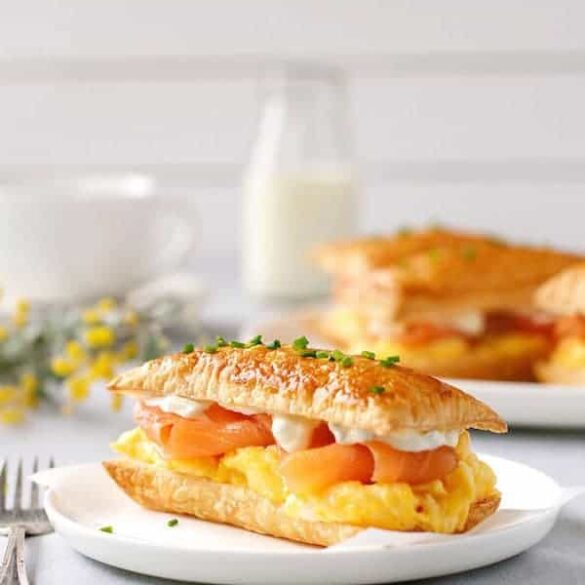 Smoked Salmon and Egg Breakfast Mille-feuille Recipe
