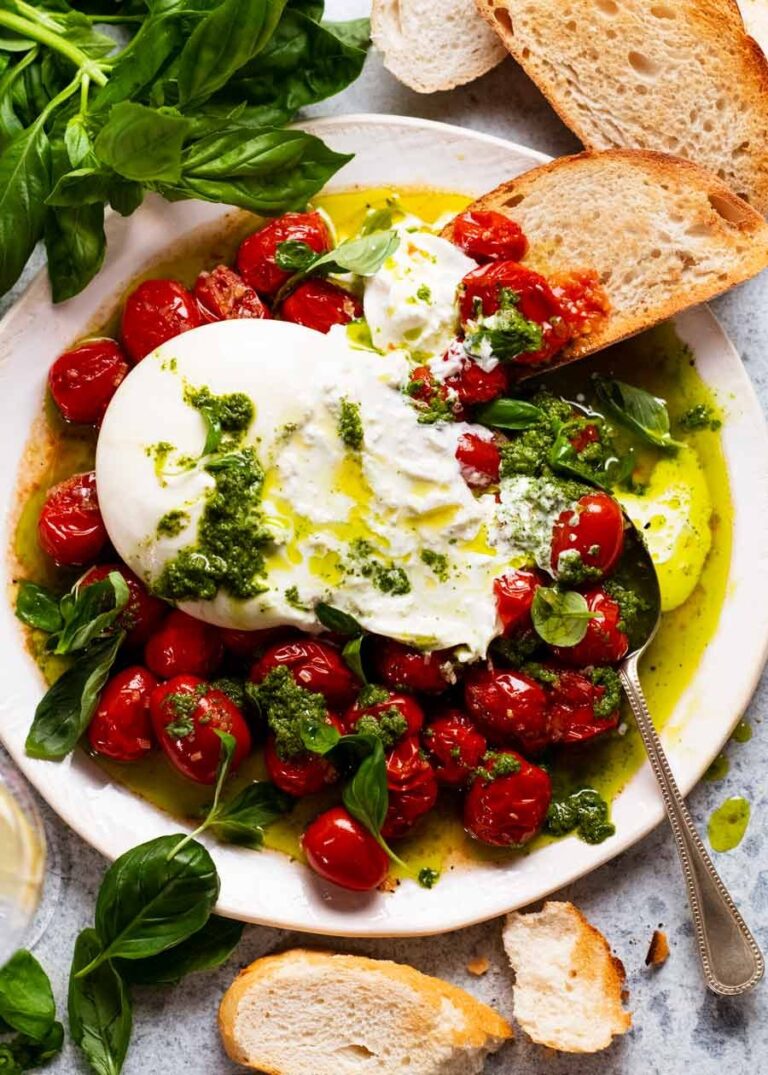 Bursty Tomato Burrata Salad Recipe