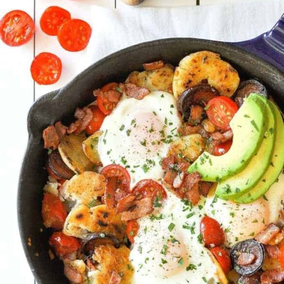 Chorizo Breakfast Hash with Bacon and Smashed Potato Recipe