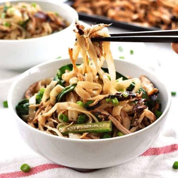 Crispy Shredded Chicken Noodle Stir Fry Recipe