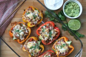 Vegetarian taco stuffed peppers