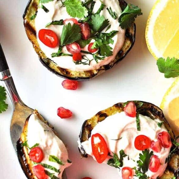 Grilled Eggplant with Yoghurt Sauce Recipe