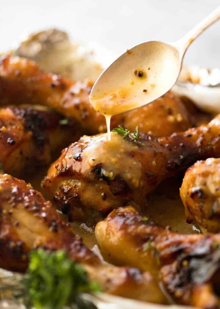 Honey mustard baked chicken drumsticks with crispy smashed potatoes 0.jpg