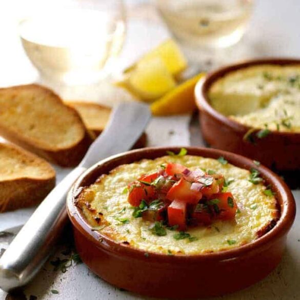 Lemon Garlic Baked Ricotta Recipe