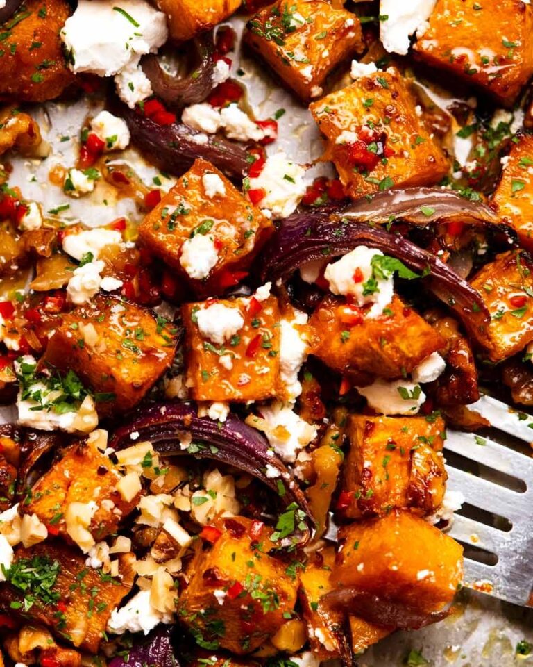 Maple Roasted Pumpkin with Chili and Feta Recipe