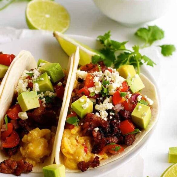 Mexican Breakfast Tacos (Chorizo and Egg) Recipe
