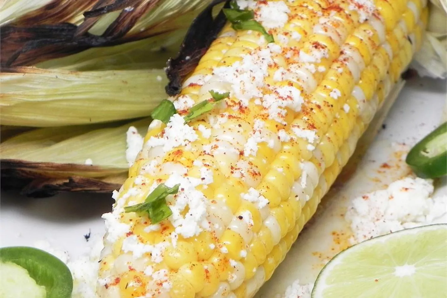 Mexican corn on the cob (elote)