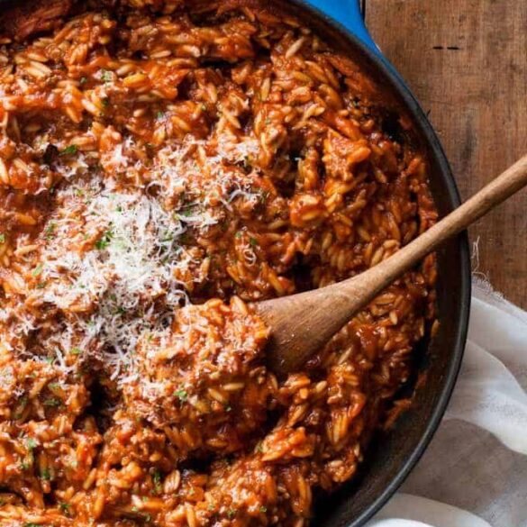 One Pot Orzo / Risoni Bolognaise Recipe