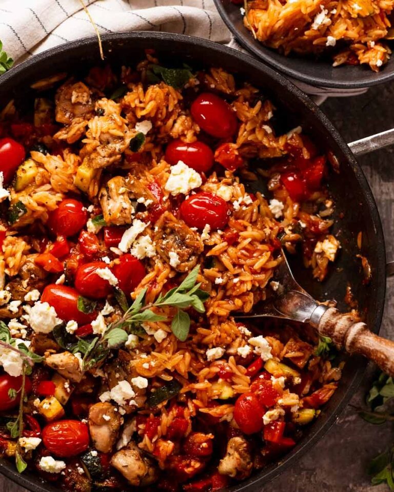 One-pot Greek chicken risoni (orzo) Recipe