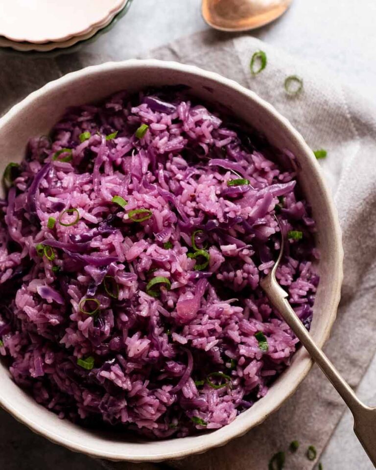 Purple rice (red cabbage rice) Recipe