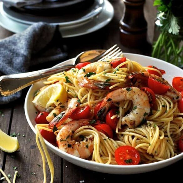 Shrimp / Prawn Pasta with Lemon Recipe