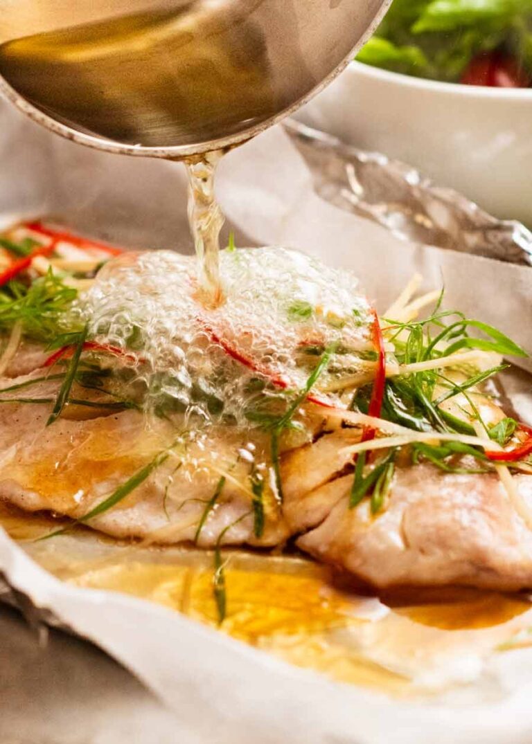 Sizzling Ginger Steamed Fish Recipe