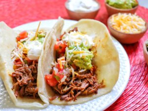 Slow cooker shredded beef for tacos and burritos